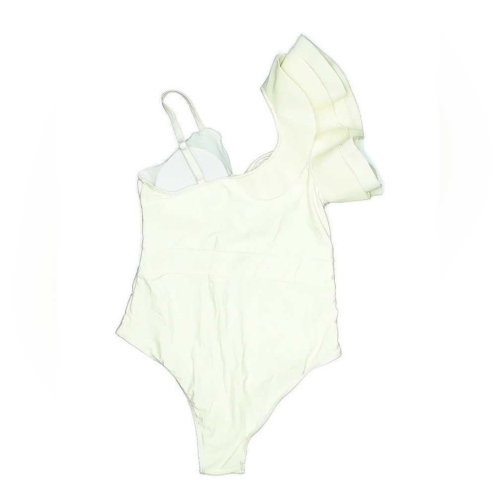One Shoulder Ruffle One Piece Swimsuit - Picture 3 of 14